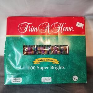 Trim A Home Christmas String Lights Heavy Duty Super Brights 100 Multi Home